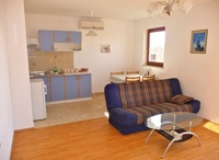 Living room with kitchen